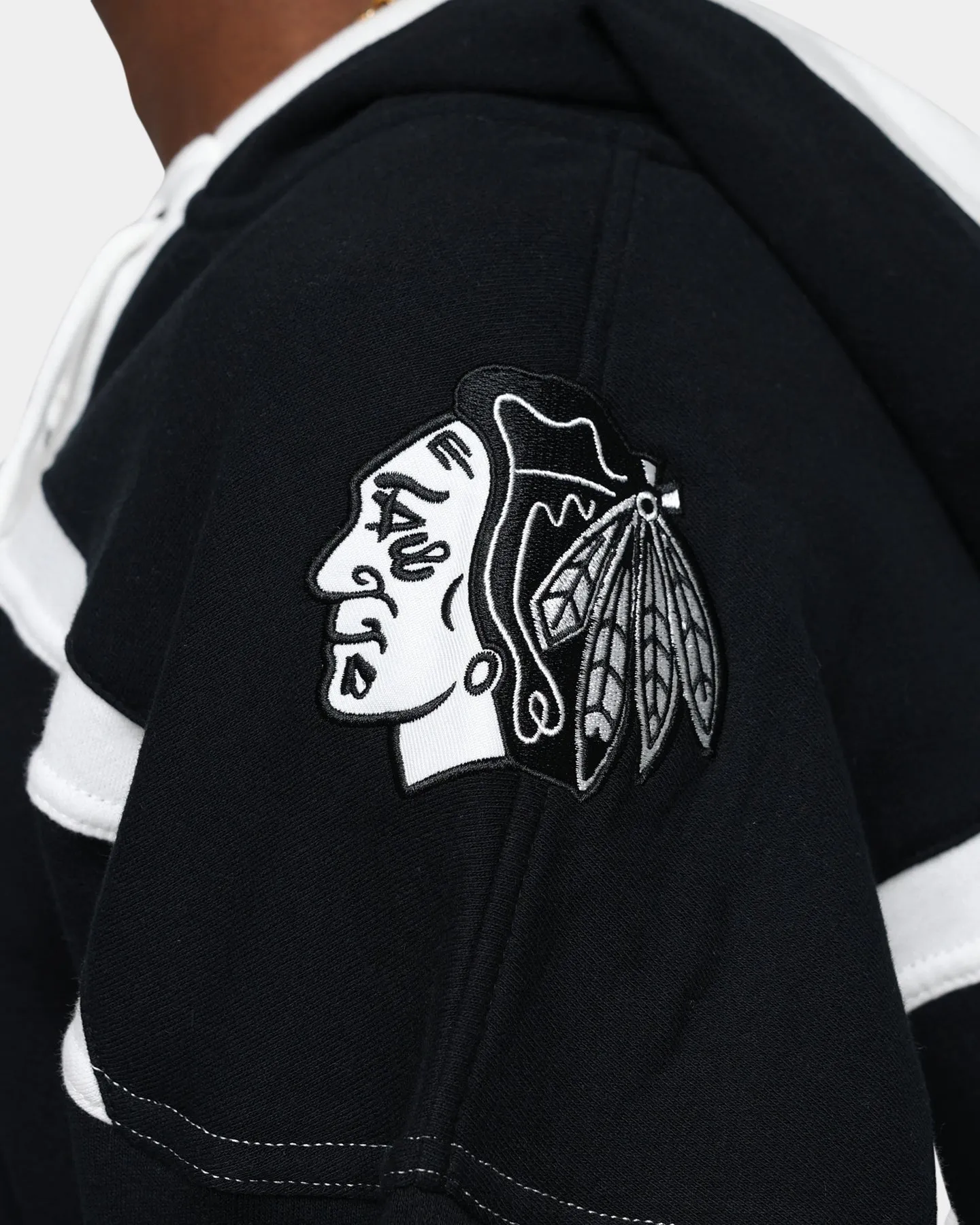 47 Brand Chicago Blackhawks Superior Lacer Hoodie Jet Black