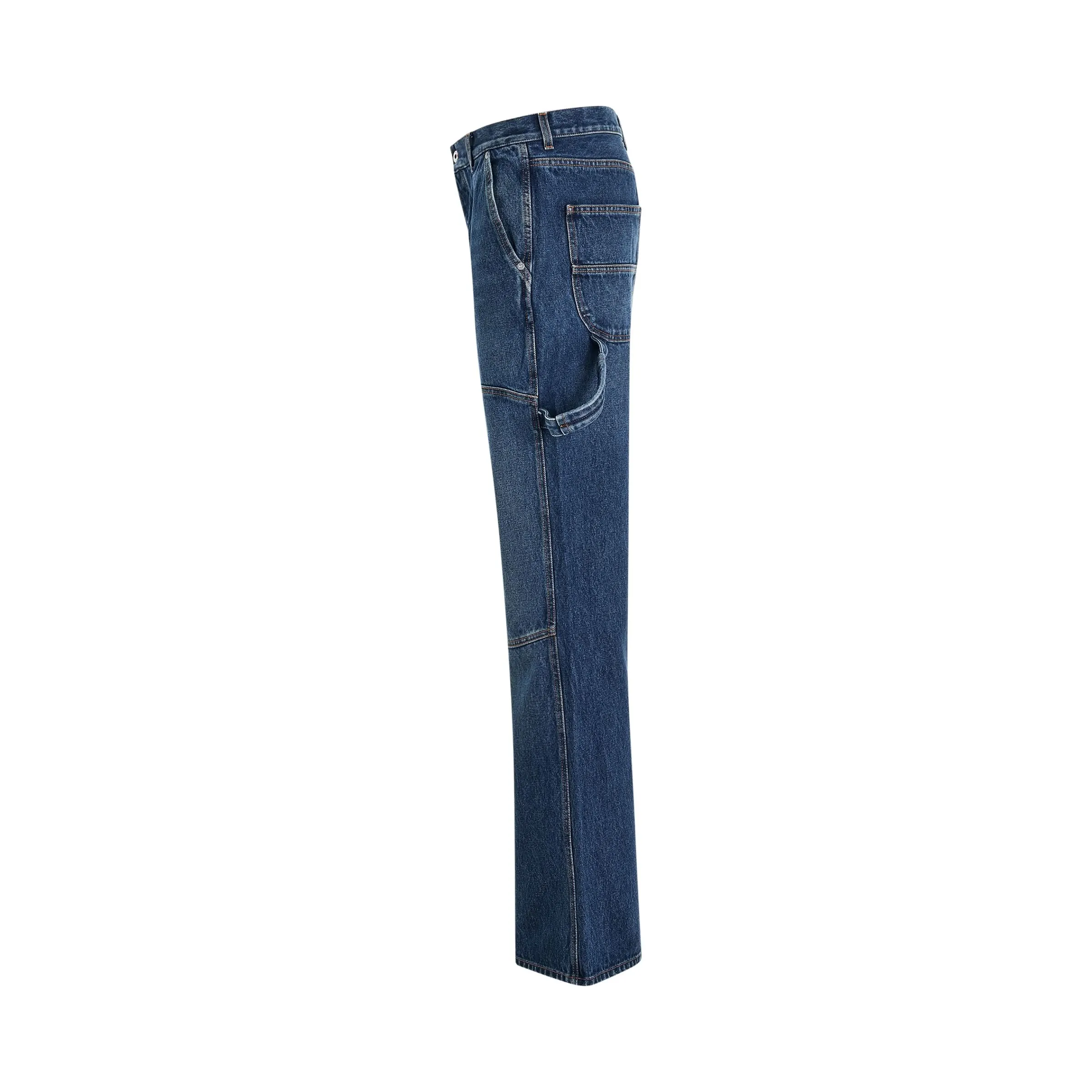 Arrow Tab Flare Carpenter Jeans in Medium Blue