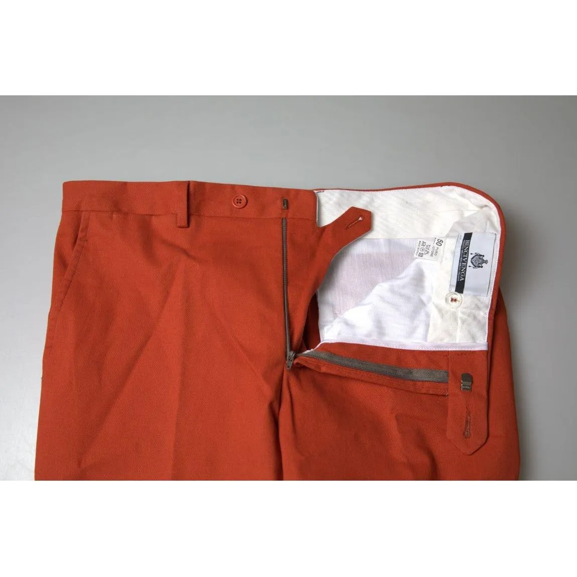 BENCIVENGA Elegant Orange Pure Cotton Pants