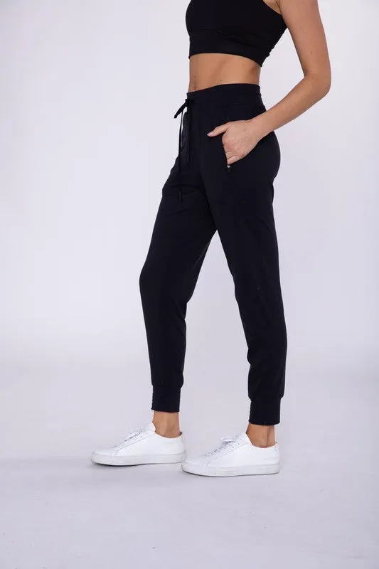 Black Swoop Back Lounge Pants