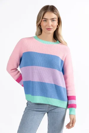 Break The Ice Multi Color Oversized Stripe Sweater SALE