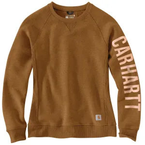 Carhartt Women's Crewneck Graphic Sweatshirt_Oiled Walnut Heather