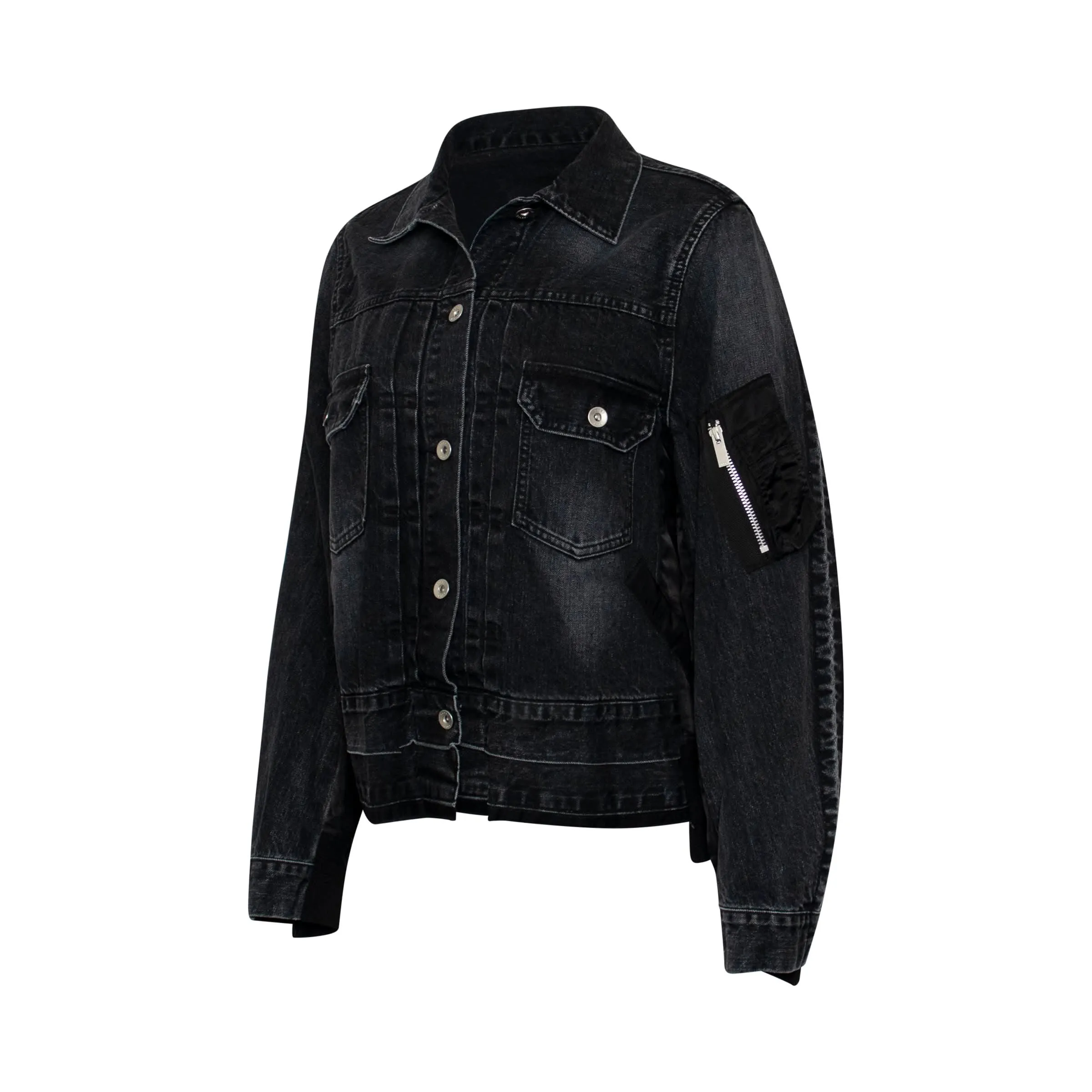 Classic MA-1 Denim Jacket Black