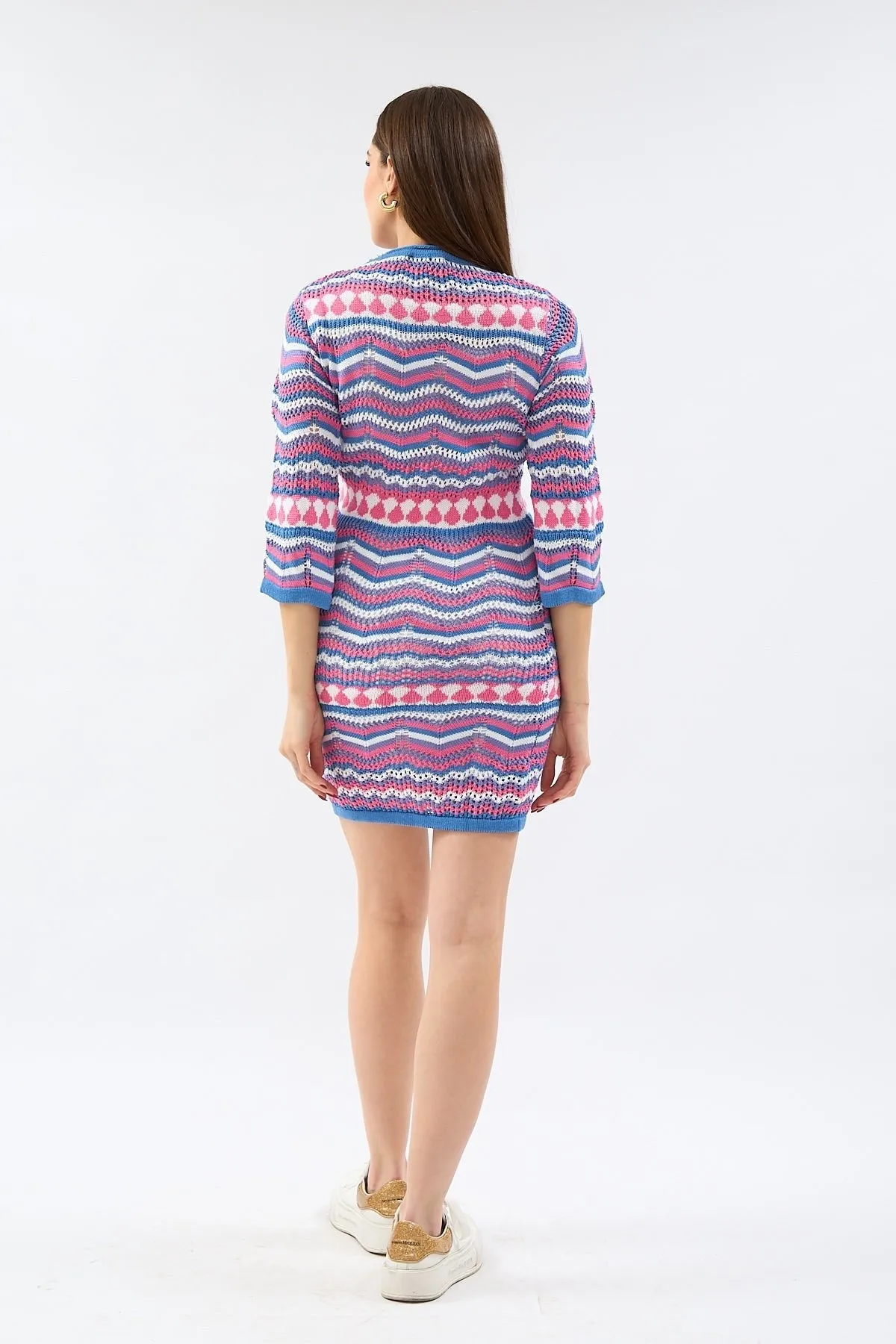 Colorful Knitted Mini Dress