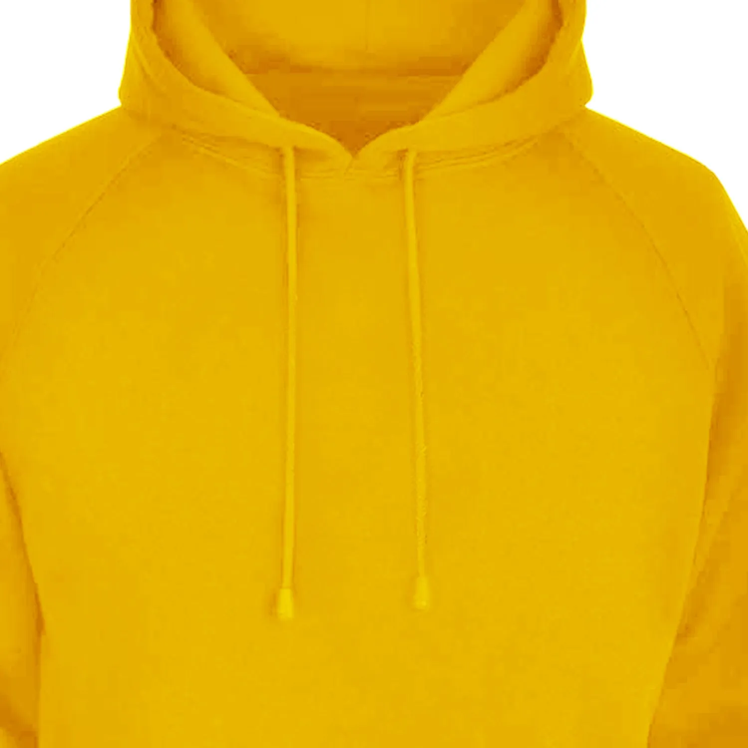 Cotton Blend Relaxed Fit Solid Yellow Sweatshirt Kangaroo Hoodies By LazyChunks