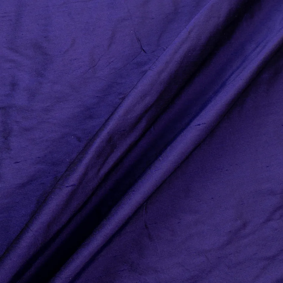 Deep Purple Pure Silk Dupion