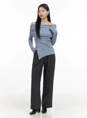 Elegant Waistband Wide Leg Pants OS411