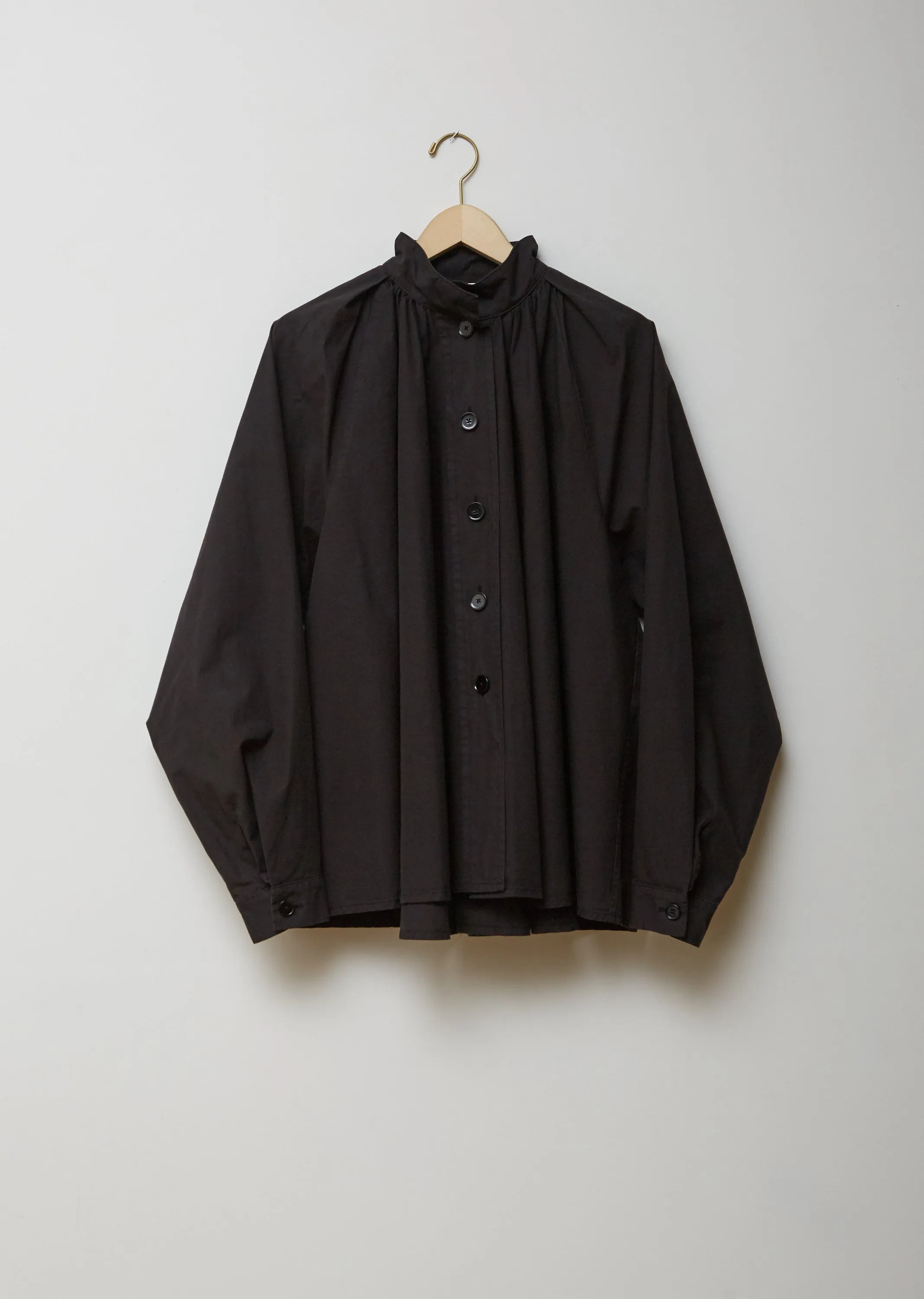 Flared Band Collar Shirt