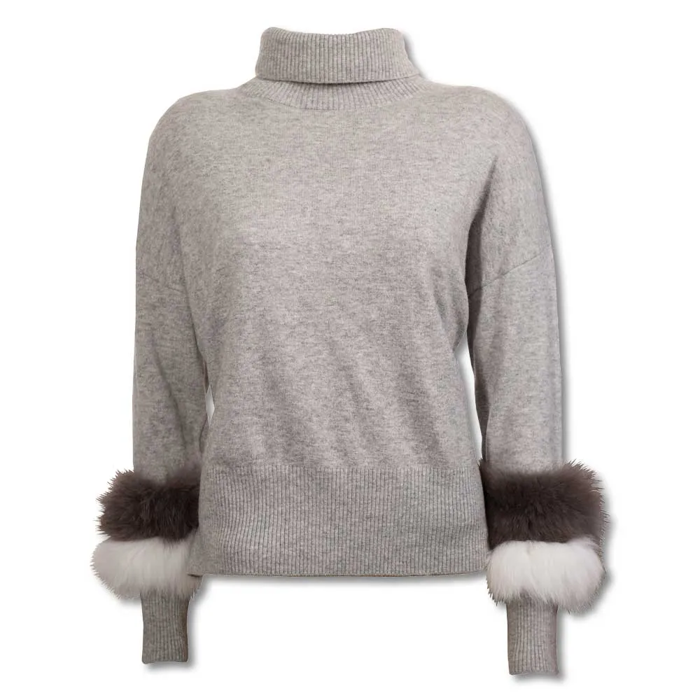 Fur Cuff Sweater