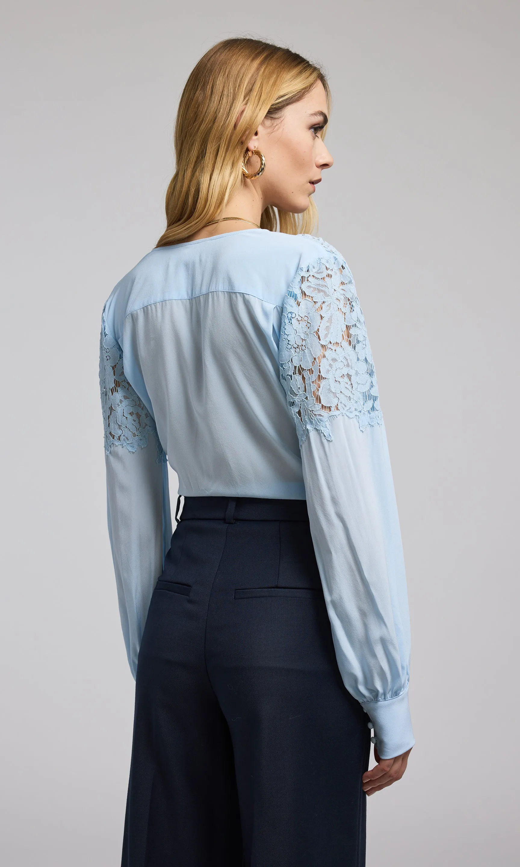 Harlea Lace Combo Blouse