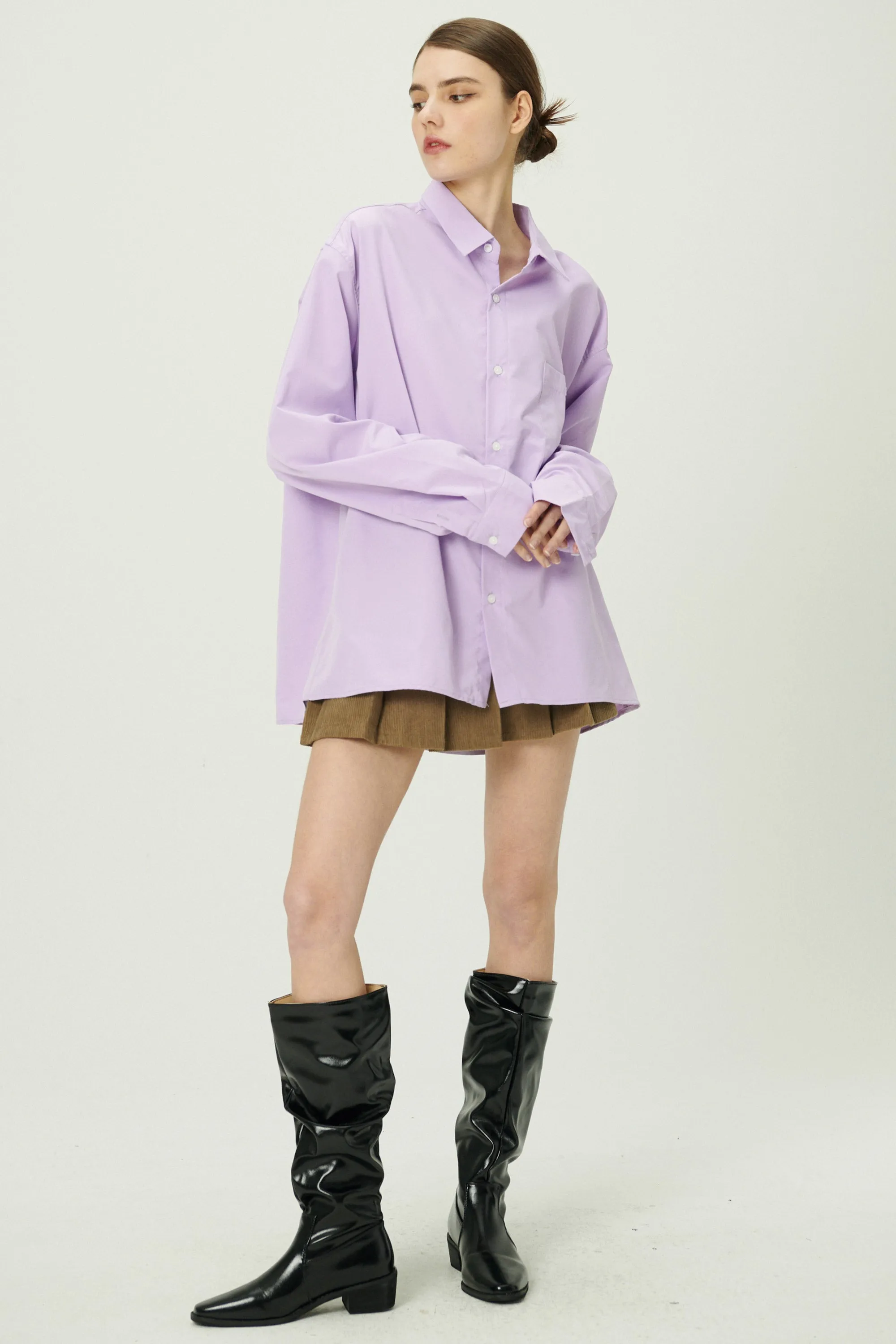 Hayden Pocket Front Boyfriend Shirt