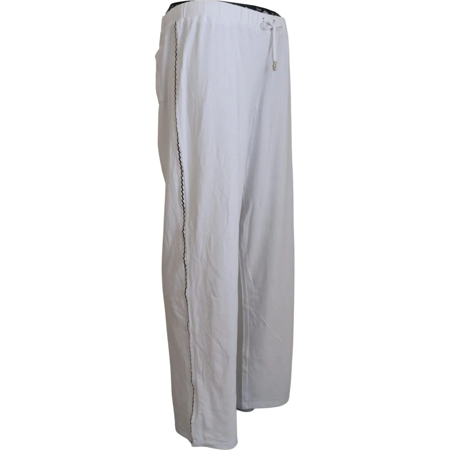 John Galliano Elegant Wide Leg Cotton Pants