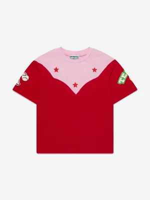 KENZO Girls Kenzo Club T-Shirt in Red