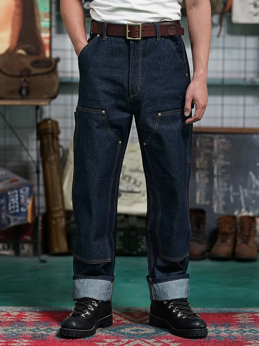 Men's High Waist Original B01 Carpenter Jeans - Vintage Workwear Outfit