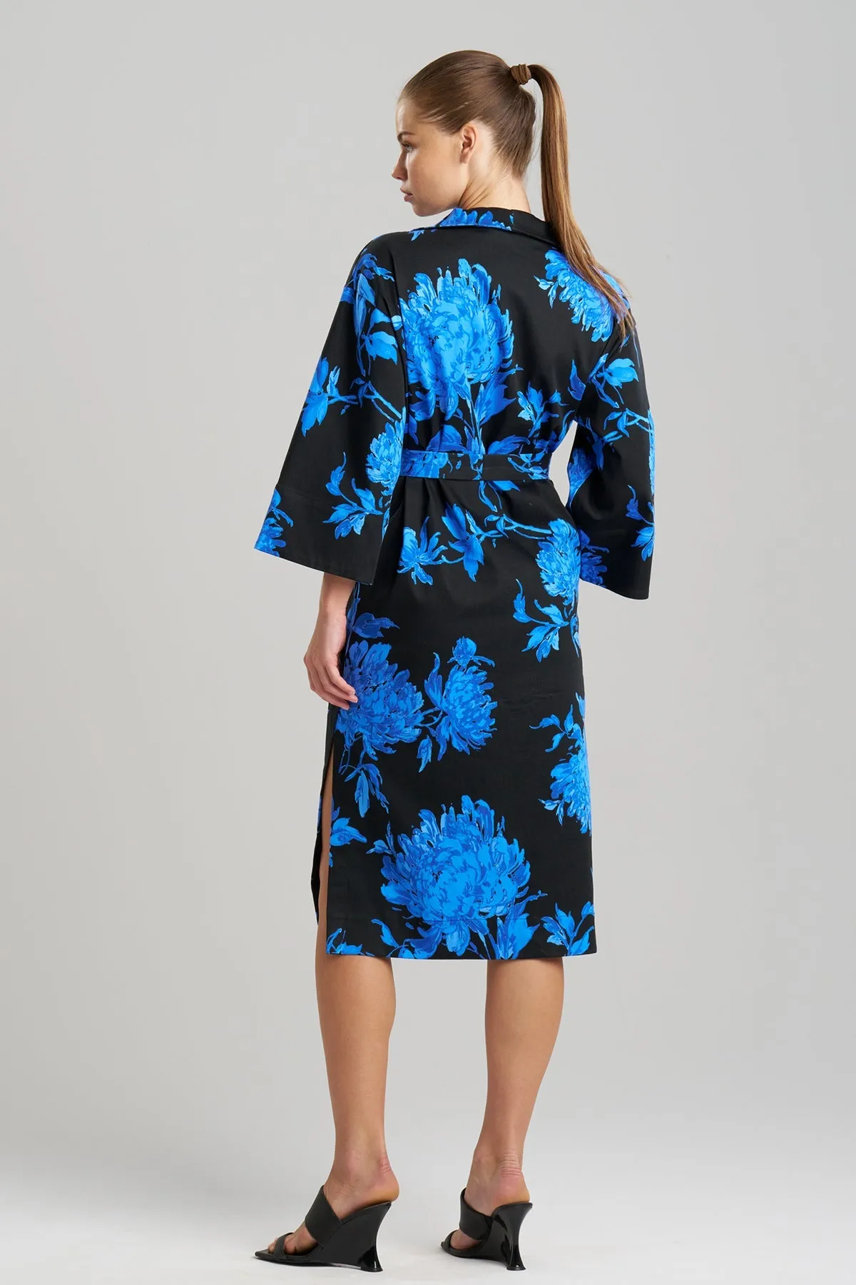 Miyako Printed Cotton Chino Kimono Shirtdress