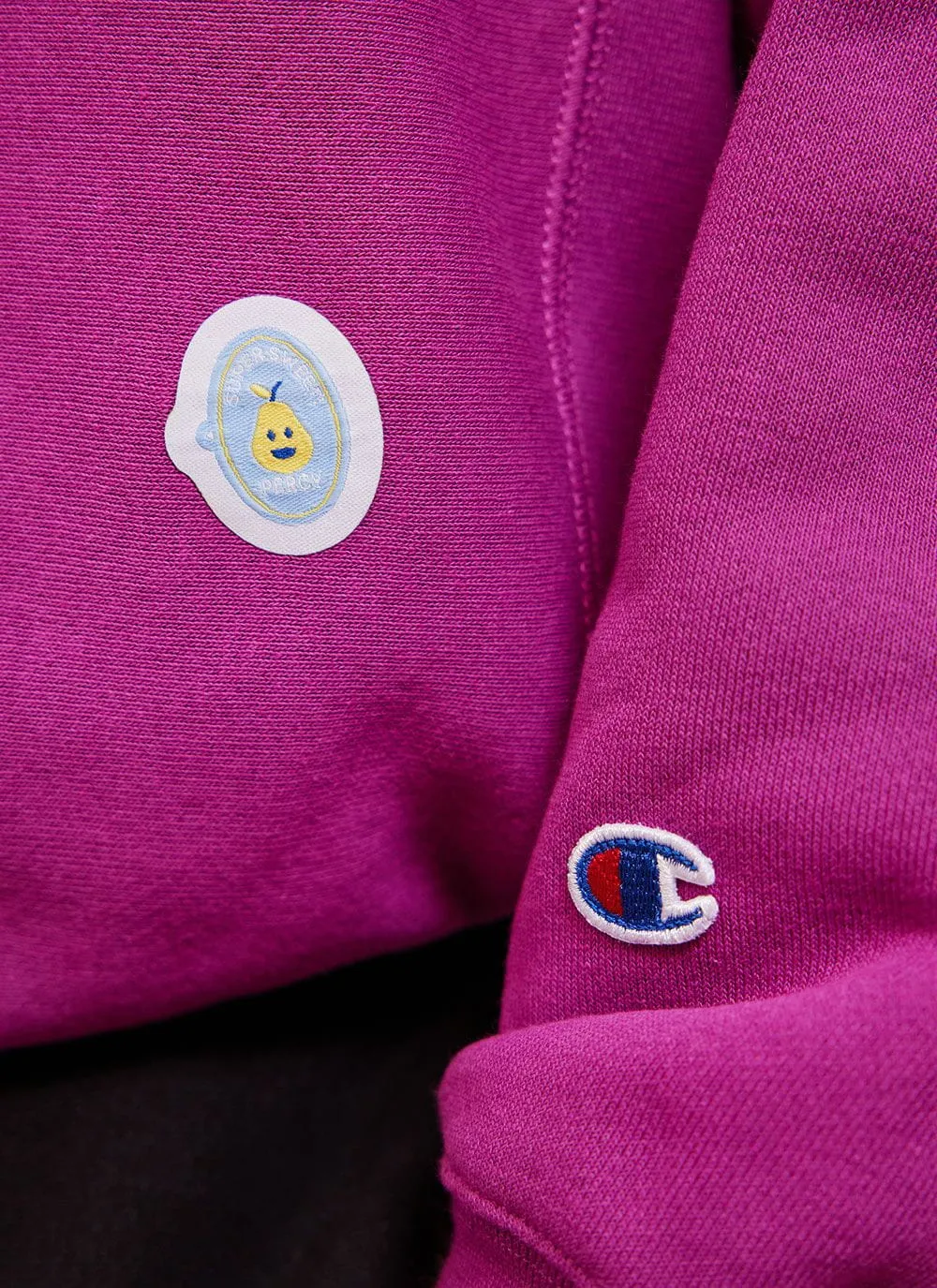 Perci-Post Stamps Sweatshirt | Champion and Percival | Magenta