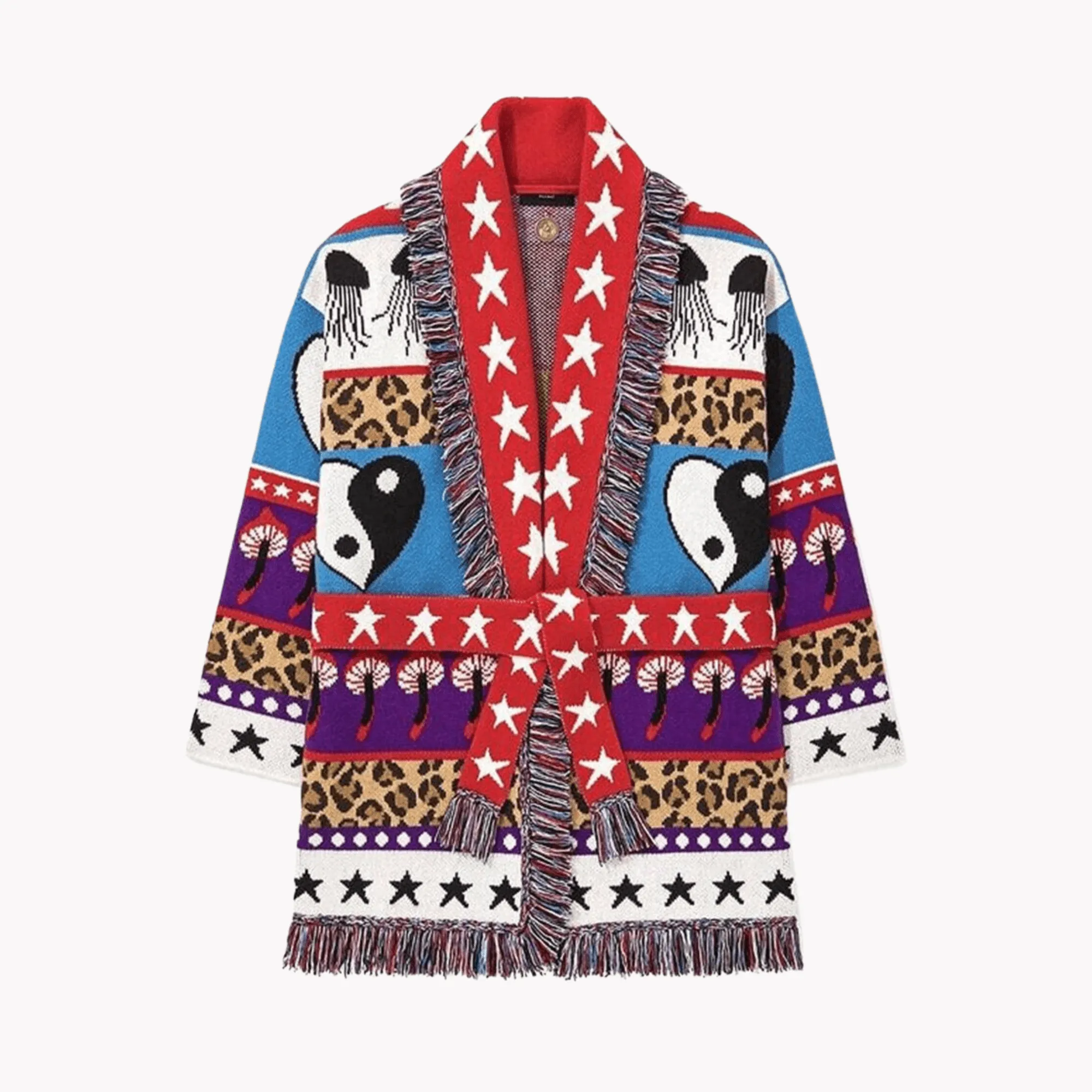 Pre Order:  Trippy Art Tassel Knit Jacket