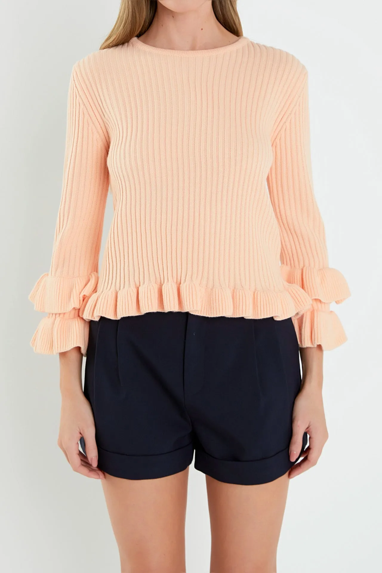 Ruffle Detail Sweater