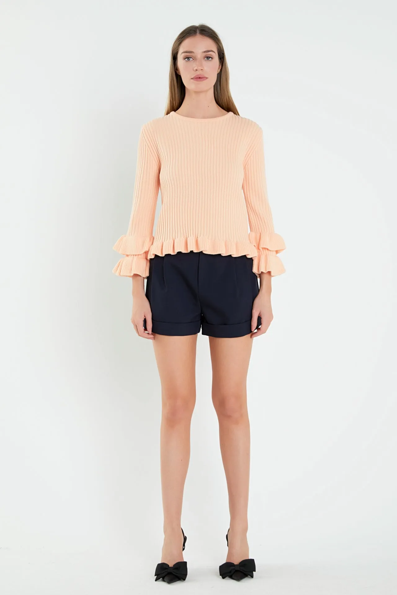 Ruffle Detail Sweater