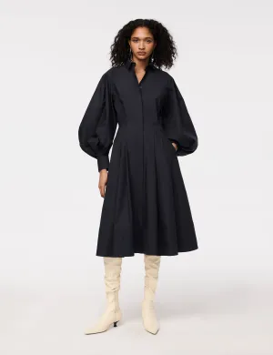 Seamed Waist Shirt Dress