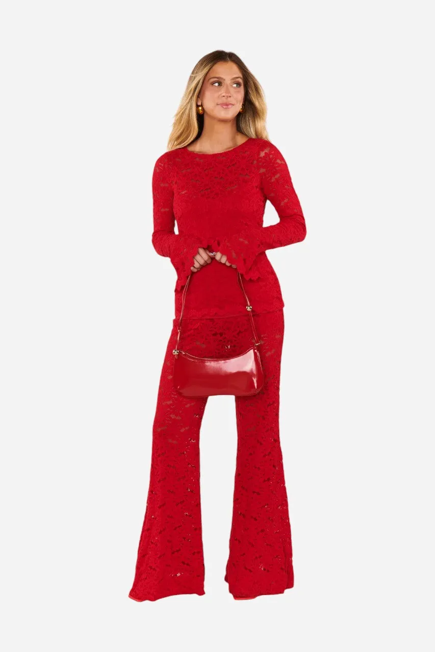 Show Me Your Mumu Bowie Top Radiant Red