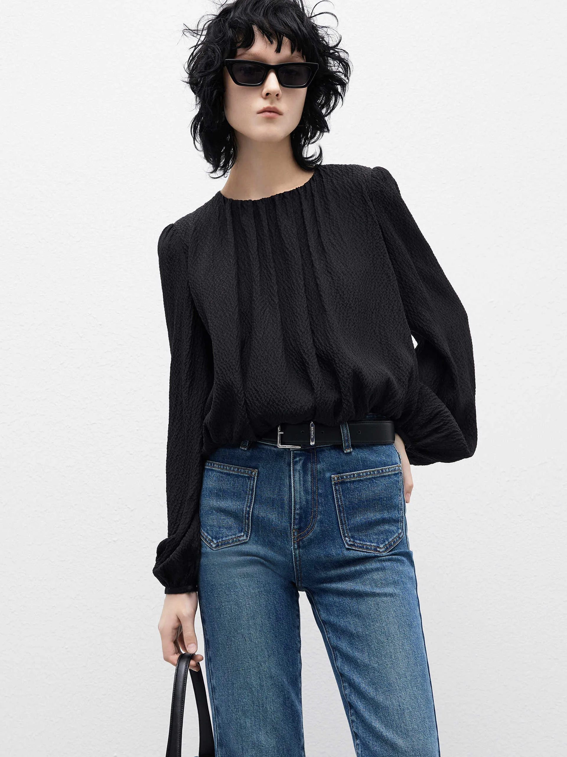 Silk Texture Crop Top