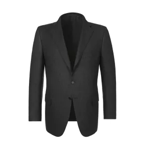 Single-Breasted Classic Wool Suit in Dark Grey