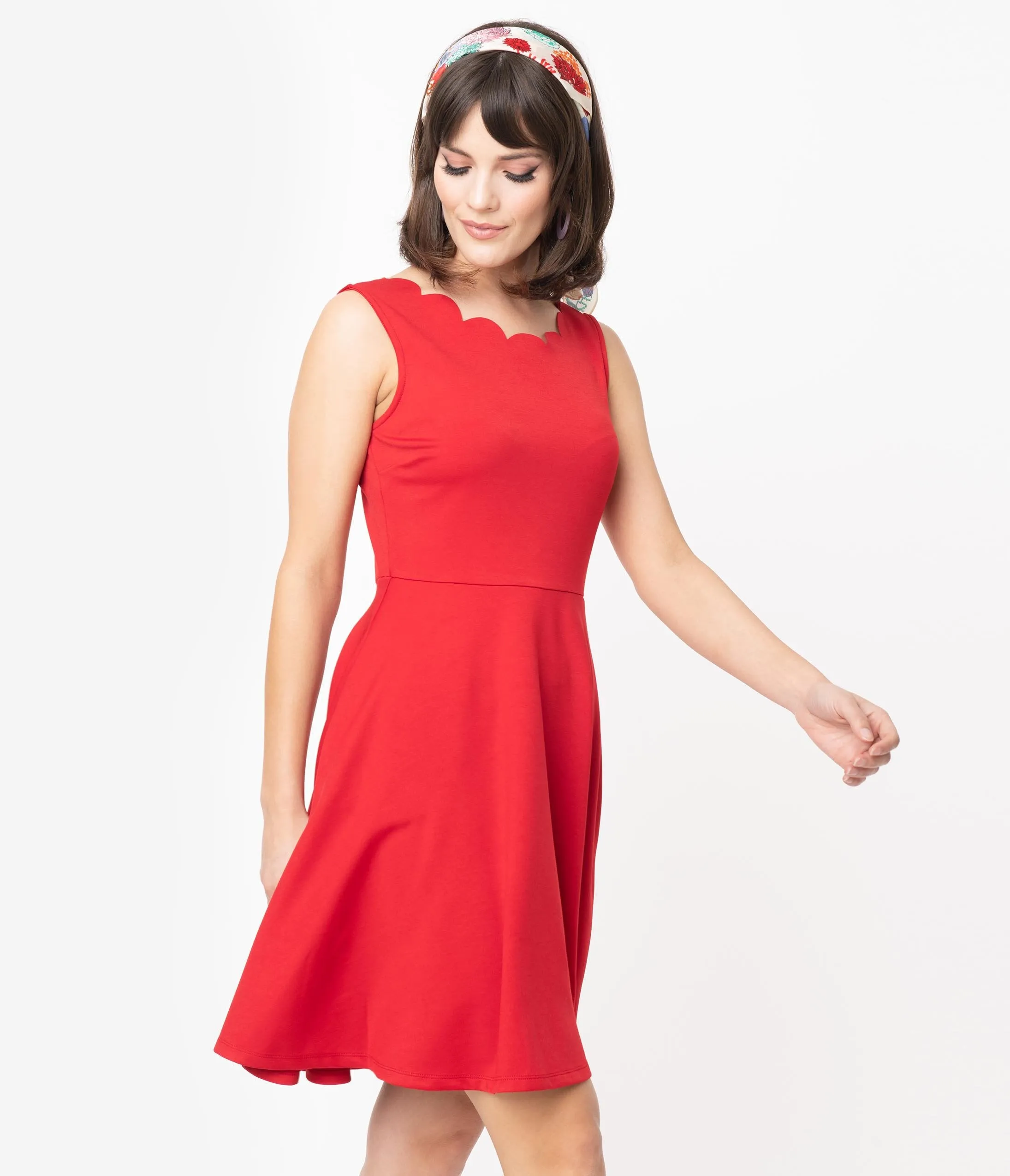 Smak Parlour Red Sleeveless Charmed Fit & Flare Dress