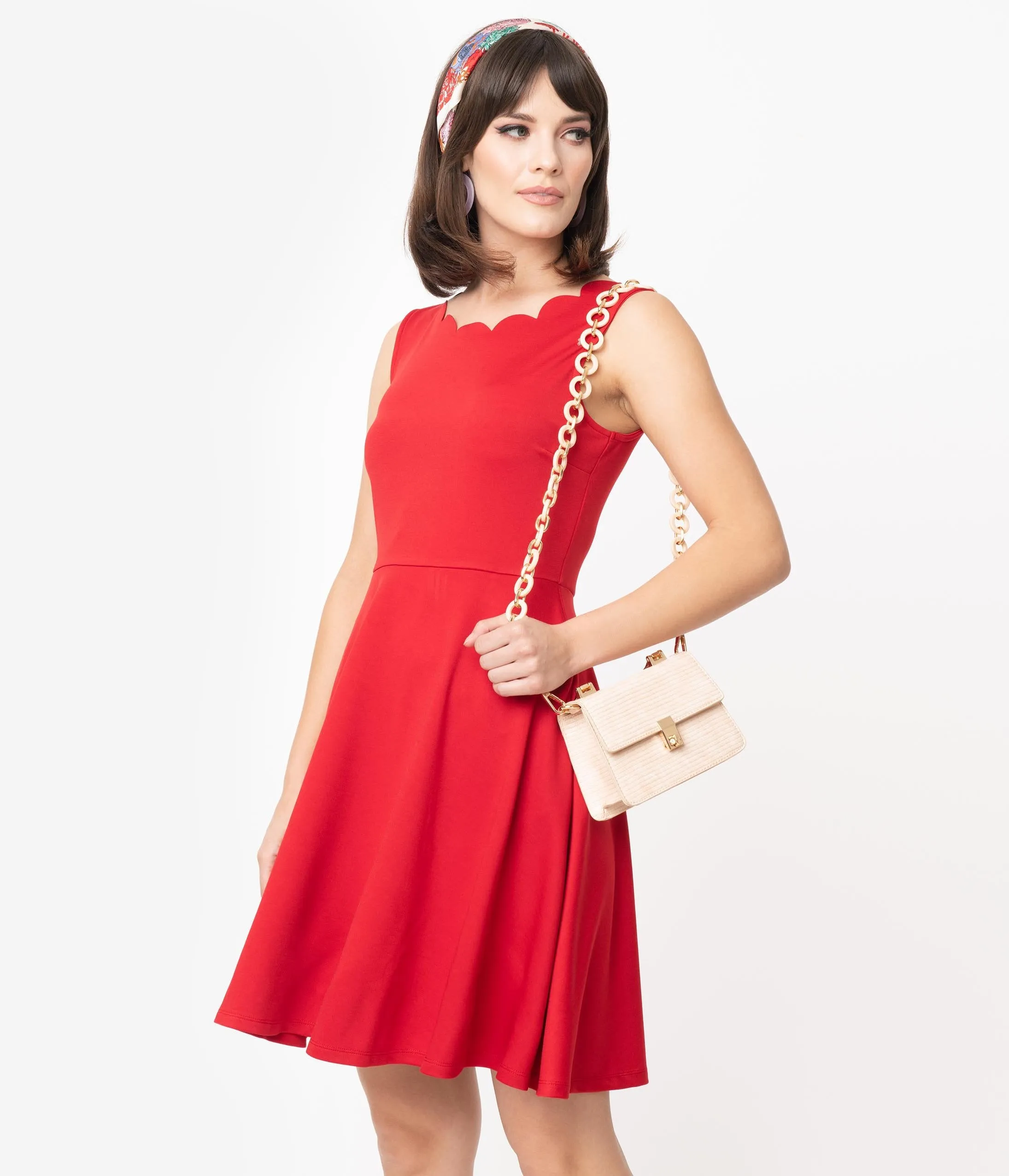 Smak Parlour Red Sleeveless Charmed Fit & Flare Dress