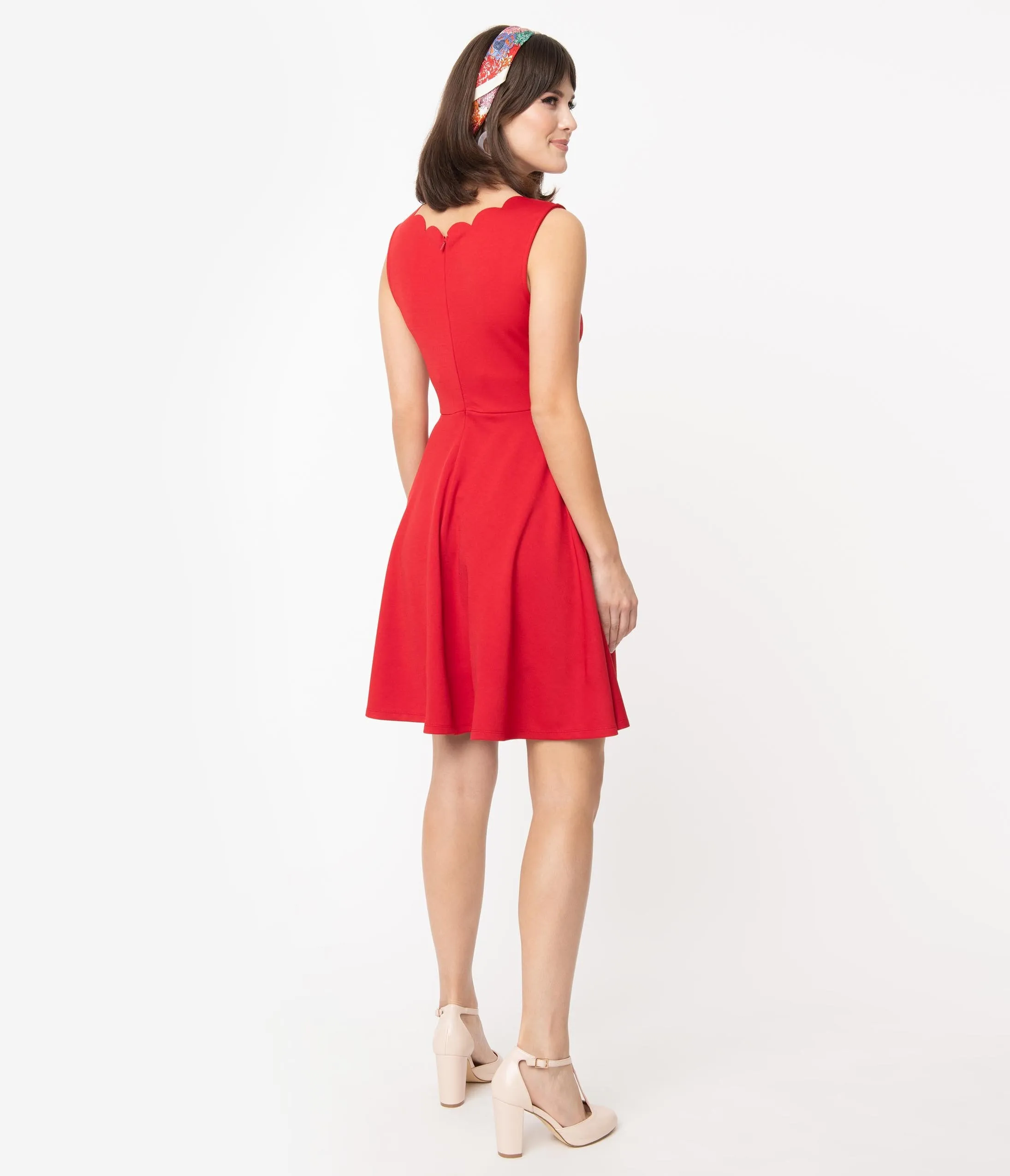 Smak Parlour Red Sleeveless Charmed Fit & Flare Dress