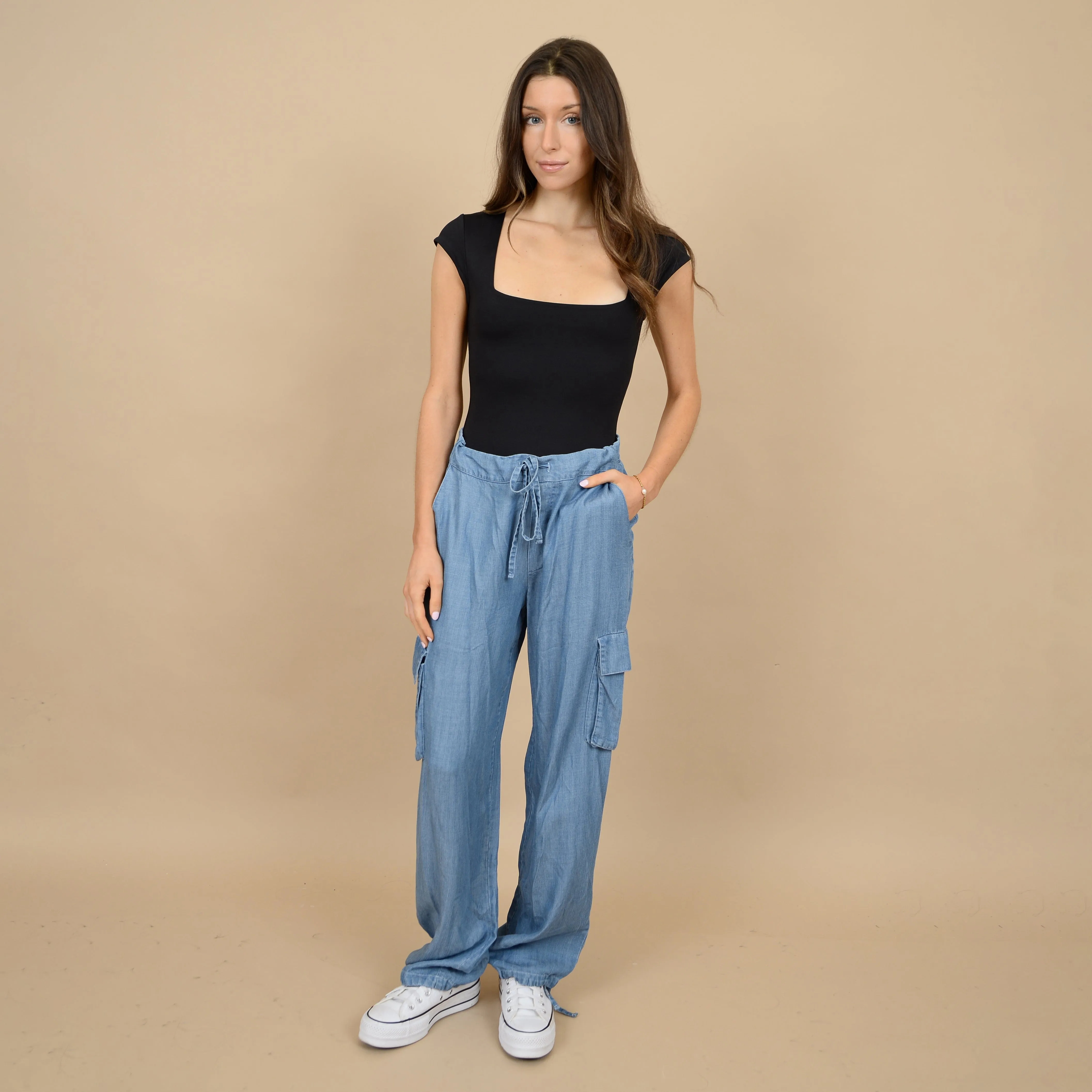 Stacia Tencel Cargo Pants