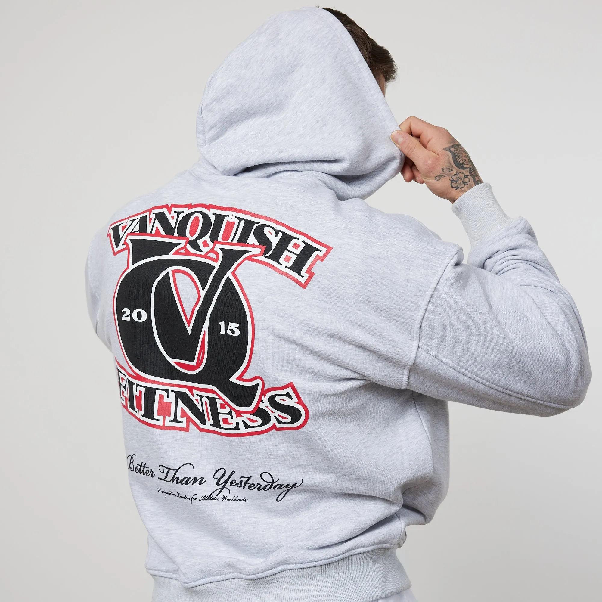 Vanquish TSP Light Grey VQ Interlock Oversized Pullover Hoodie