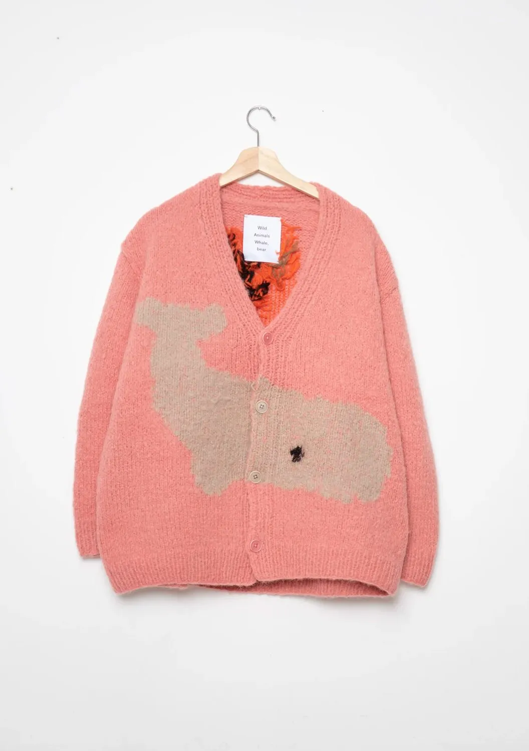 W.I.L.D. A.N.I.M.A.L.S. - Whale, Bear Cardigan in Pink