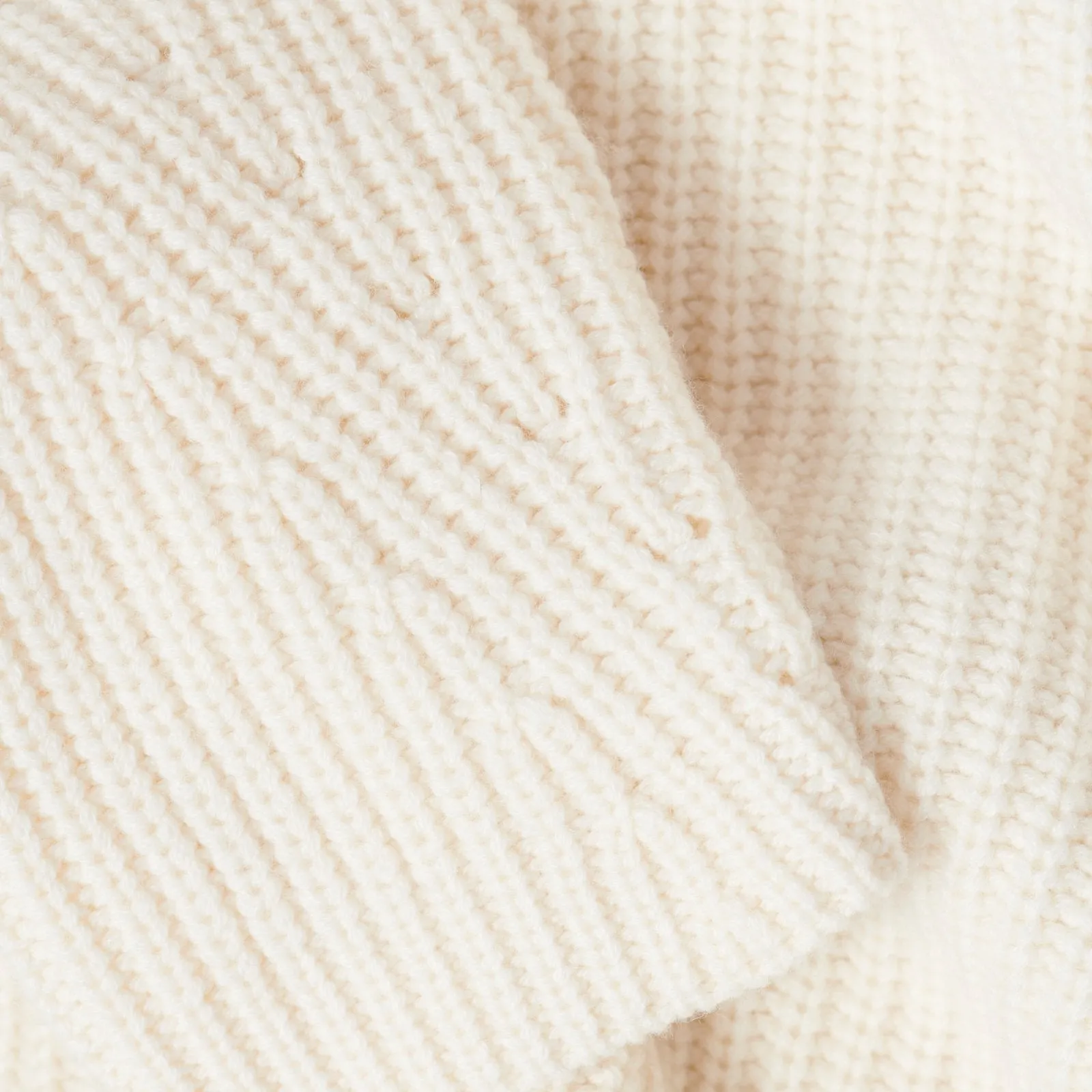 Wool Cashmere Oversized Ribbed Turtleneck