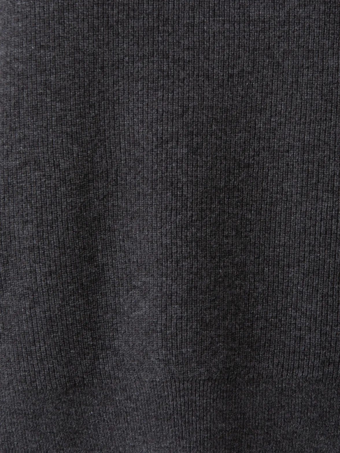 Wool Cashmere Ribbed Knit Pullover